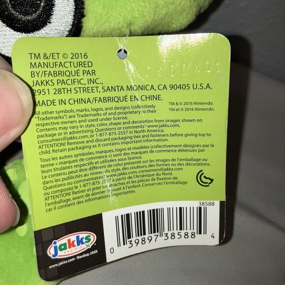Plush New Splatoon Squid 8" Green Lootcrate Exclusive Nintendo Jakks Pacific - Picture 4 of 7